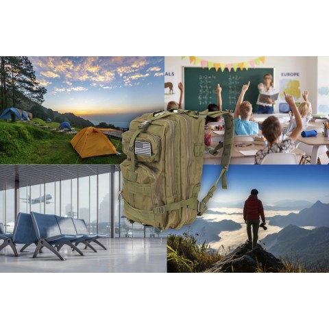 XL karinė kuprinė, žalia