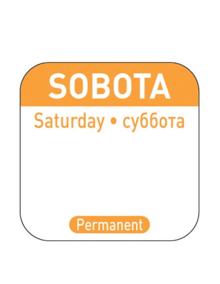 Maisto saugos lipdukai daugkartinei tarai Sobota PL RU EN 1000 vnt Hendi 850121