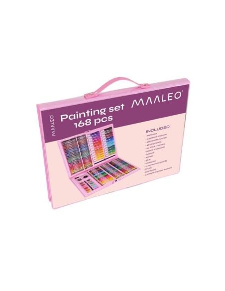 Paveikslų rinkinys lagamine, 168 vnt., rožinė