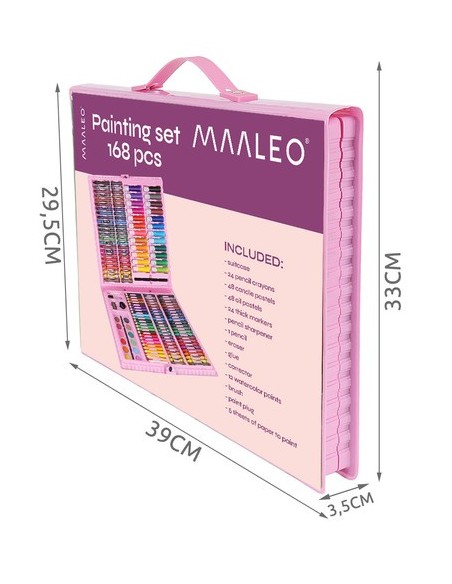 Paveikslų rinkinys lagamine, 168 vnt., rožinė