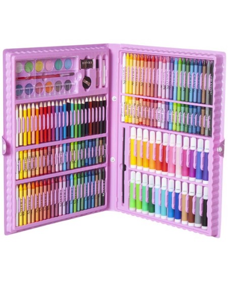 Paveikslų rinkinys lagamine, 168 vnt., rožinė