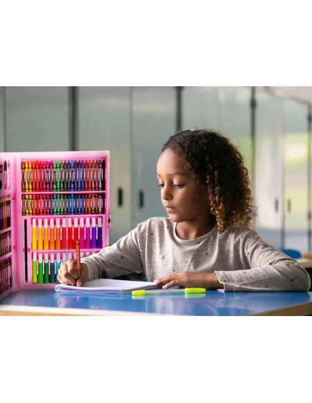 Paveikslų rinkinys lagamine, 168 vnt., rožinė