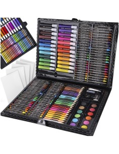 Tapybos rinkinys lagamine, 168 vnt, juodas