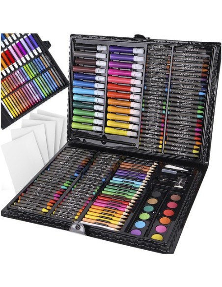 Tapybos rinkinys lagamine, 168 vnt, juodas