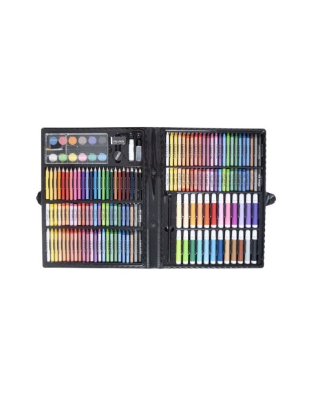 Tapybos rinkinys lagamine, 168 vnt, juodas