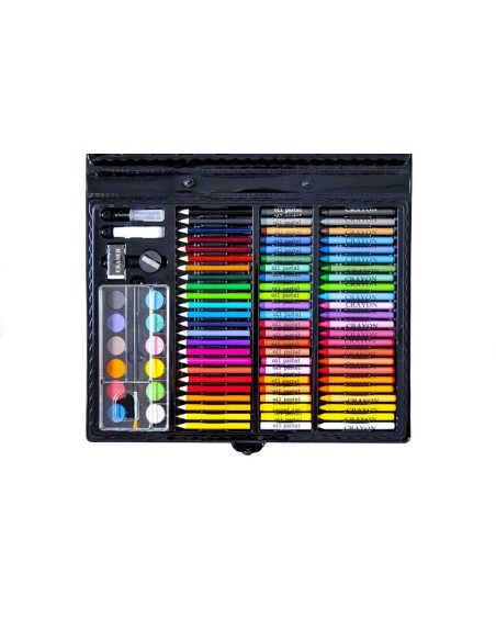 Tapybos rinkinys lagamine, 168 vnt, juodas