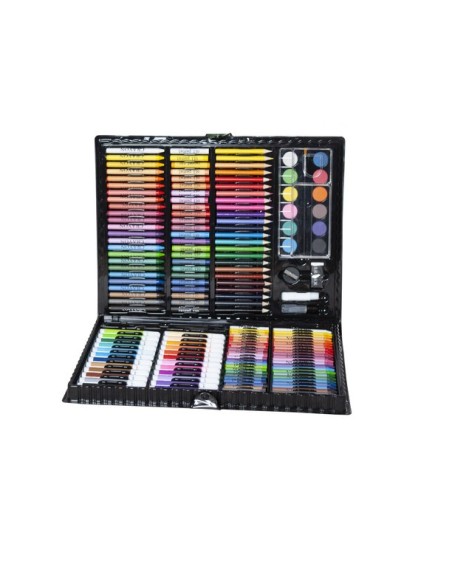 Tapybos rinkinys lagamine, 168 vnt, juodas