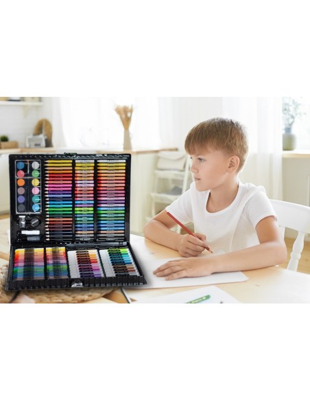 Tapybos rinkinys lagamine, 168 vnt, juodas