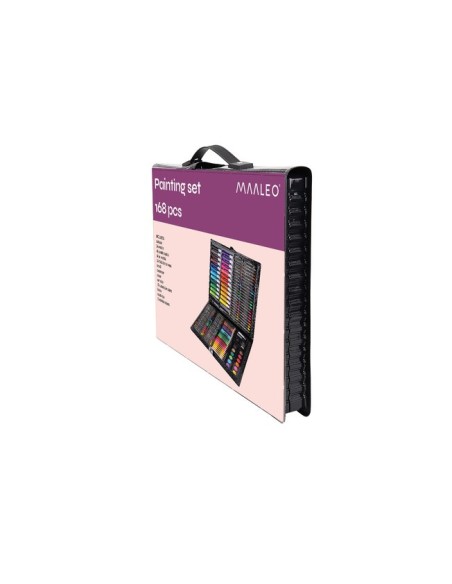 Tapybos rinkinys lagamine, 168 vnt, juodas