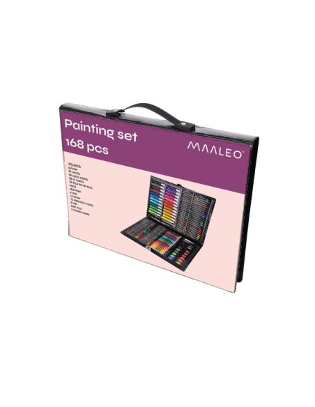 Tapybos rinkinys lagamine, 168 vnt, juodas