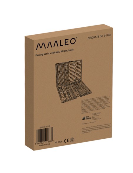 Tapybos rinkinys lagamine, 168 vnt, juodas