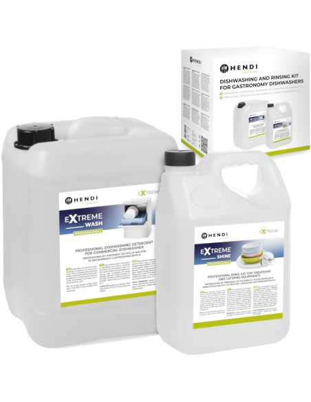 Plovimo ir skalavimo skystis viešojo maitinimo indaplovėms SET 10L + 5L Plovimo ir skalavimo skystis viešojo maitinimo indaplovėms SET 10L + 5L