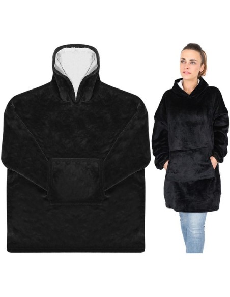 XXL megztinis - juoda antklodė