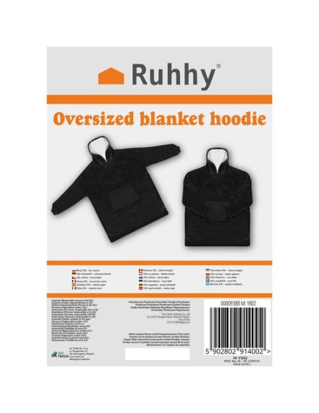 XXL megztinis - juoda antklodė