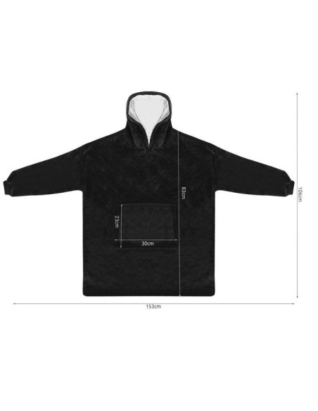 XXL megztinis - juoda antklodė