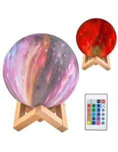 Naktinė lempa mėnulis 15cm 16 spalvų