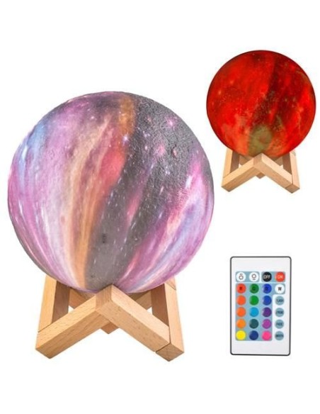 Naktinė lempa mėnulis 15cm 16 spalvų