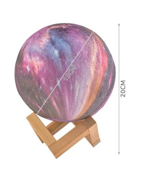 Naktinė lempa mėnulis 15cm 16 spalvų