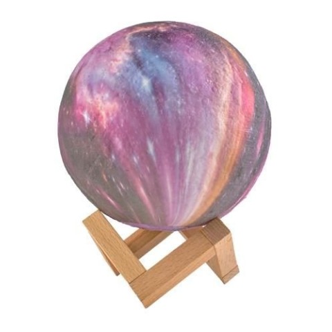 Naktinė lempa mėnulis 15cm 16 spalvų