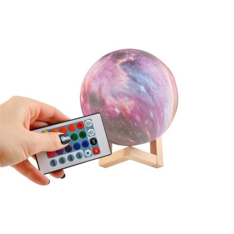 Naktinė lempa mėnulis 15cm 16 spalvų