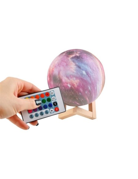 Naktinė lempa mėnulis 15cm 16 spalvų