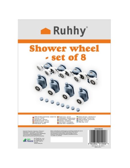 Ratukai dušo kabinai, rinkinyje 8 vnt. KK9646