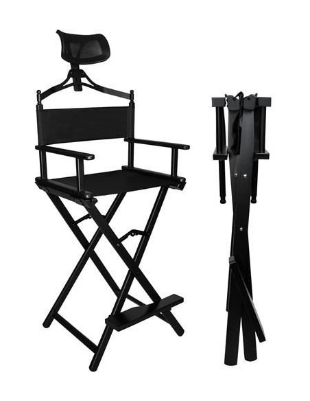 Aliuminio makiažo kėdė su galvos atrama