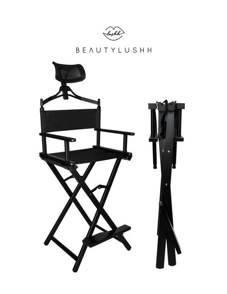 Aliuminio makiažo kėdė su galvos atrama