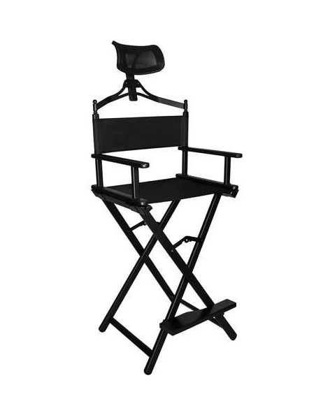 Aliuminio makiažo kėdė su galvos atrama