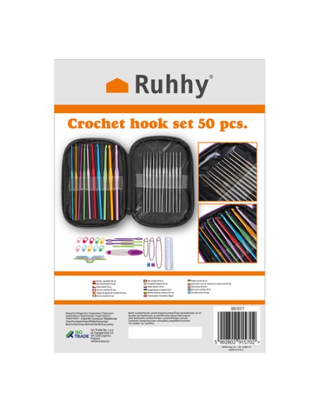 Nėrimo kabliukų rinkinys 50 vnt.