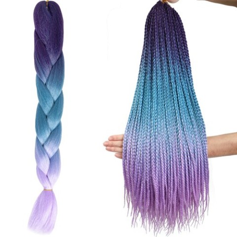 Sintetinės plaukų pynės ombre blue/ fio W10342