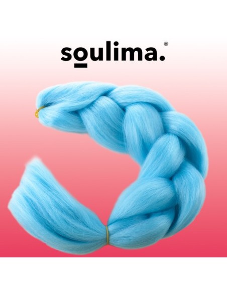 Sintetiniai plaukai pynėmis – mėlyni