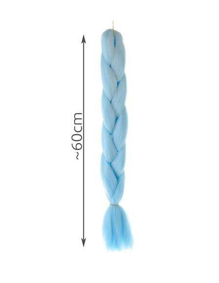 Sintetiniai plaukai pynėmis – mėlyni