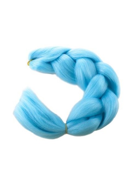 Sintetiniai plaukai pynėmis – mėlyni