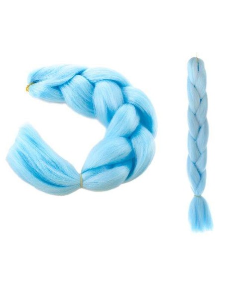 Sintetiniai plaukai pynėmis – mėlyni