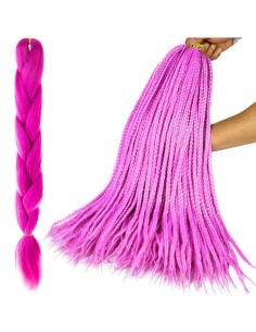 Sintetiniai plaukai kasose – violetiniai