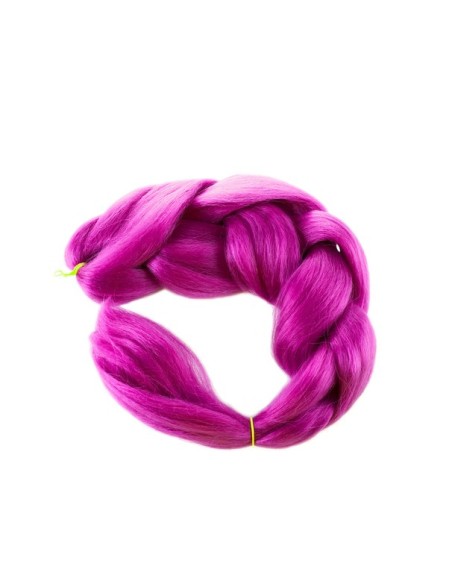Sintetiniai plaukai kasose – violetiniai
