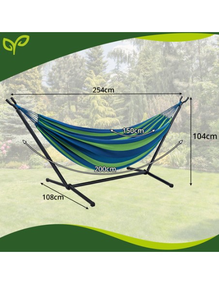Sodo hamakas 200x150cm su rėmu