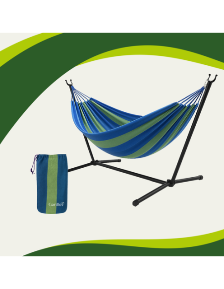 Sodo hamakas 200x150cm su rėmu