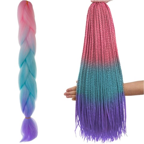 Sintetinės plaukų ombre pynės rožinės/ ni/ f W10341
