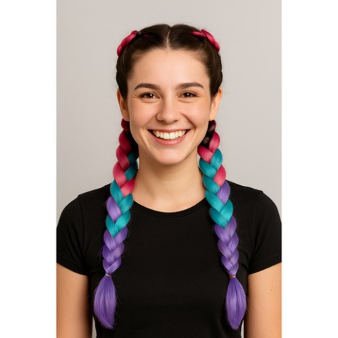 Sintetinės plaukų ombre pynės rožinės/ ni/ f W10341