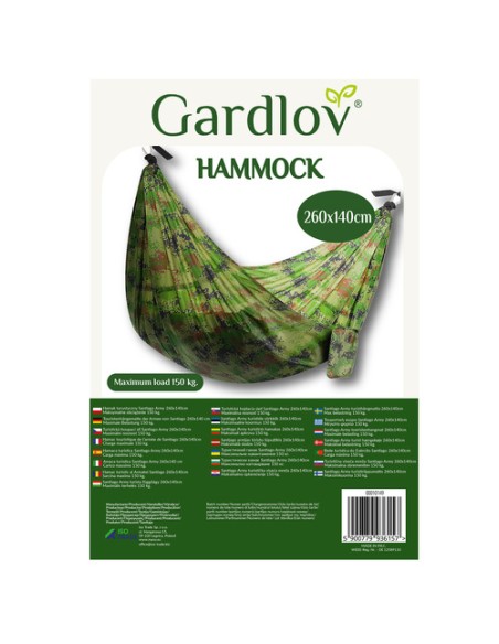 Santiago Army turistinis hamakas 260x140cm Tinklas