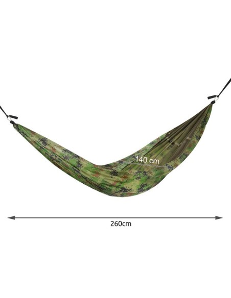 Santiago Army turistinis hamakas 260x140cm Tinklas