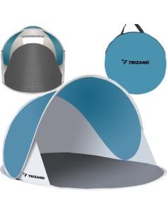 Paplūdimio palapinė 145x100x70cm - turkio spalvos - balta