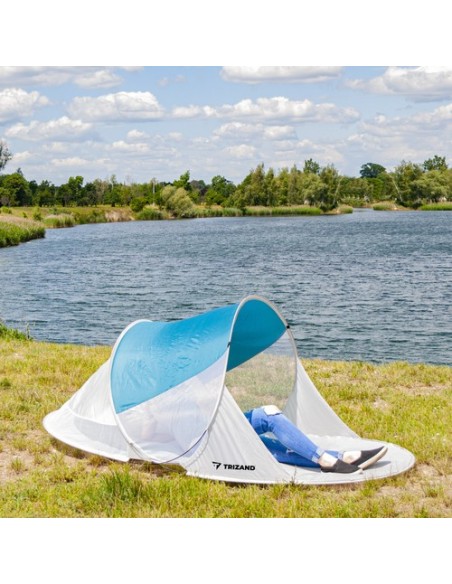 Paplūdimio palapinė 220x120x90cm - turkis - pilka