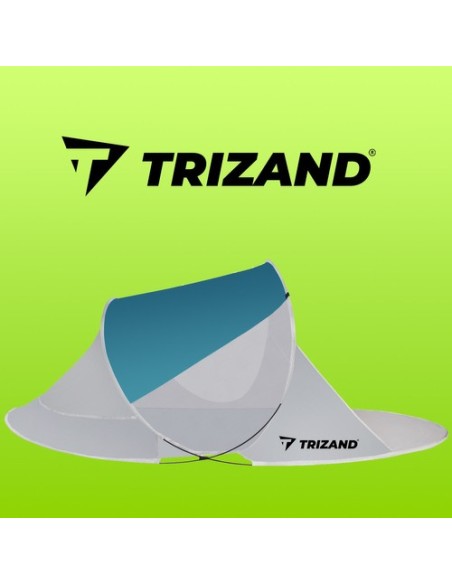 Paplūdimio palapinė 220x120x90cm - turkis - pilka