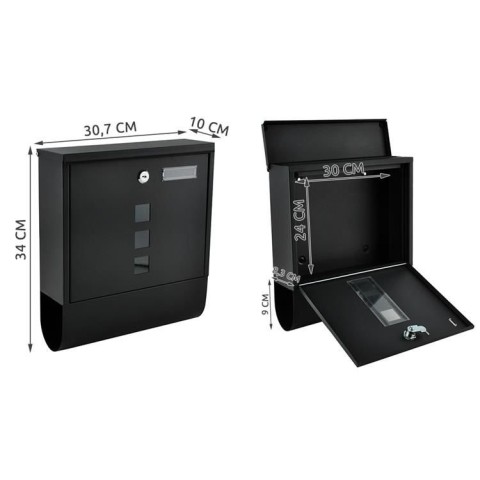 Pašto dėžutė – juoda