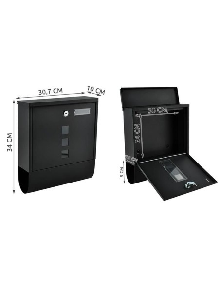 Pašto dėžutė – juoda