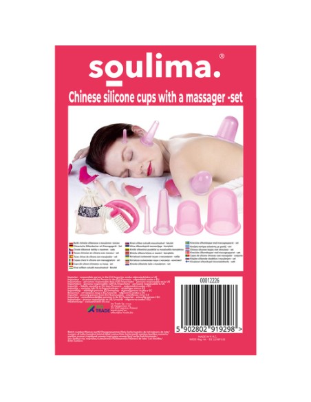 Kiniški silikoniniai puodeliai su masažuokliu - komplektas