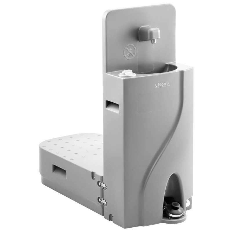 Nešiojamas kempingo praustuvas su muilo dozatoriumi ir laikikliu popieriui SET 65 l